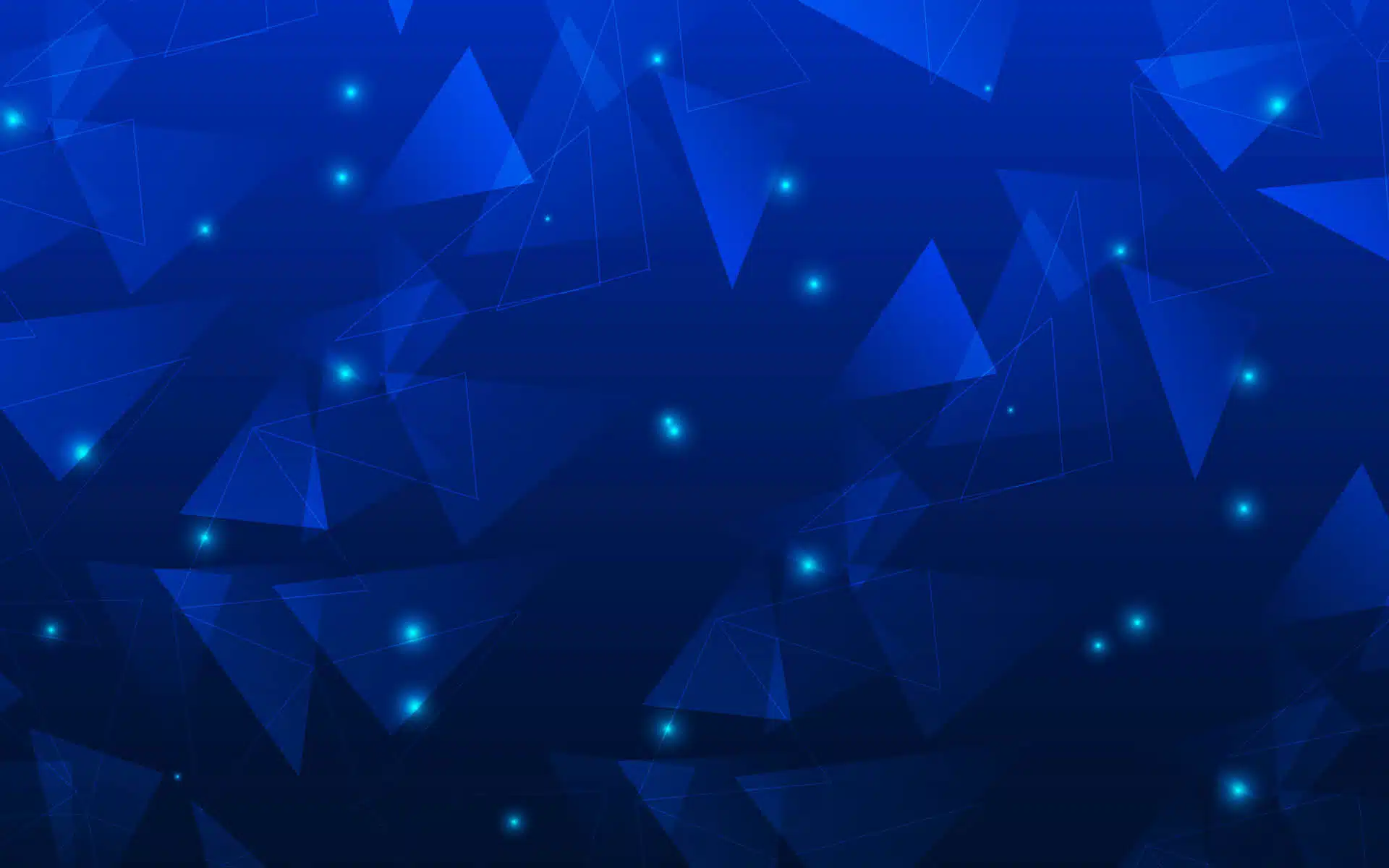 A pattern of blue abstract triangles on a dark background
