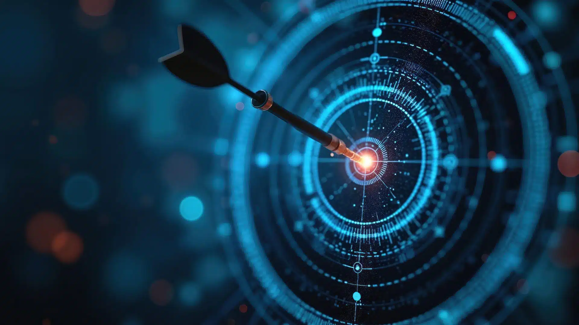 blue tech target arrow
